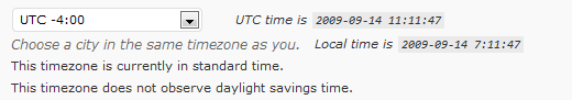 Timezone in WordPress