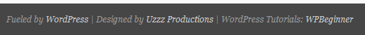 Modify WordPress Admin Panel Footer
