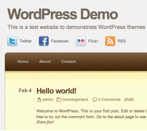 Notepad Theme for WordPress
