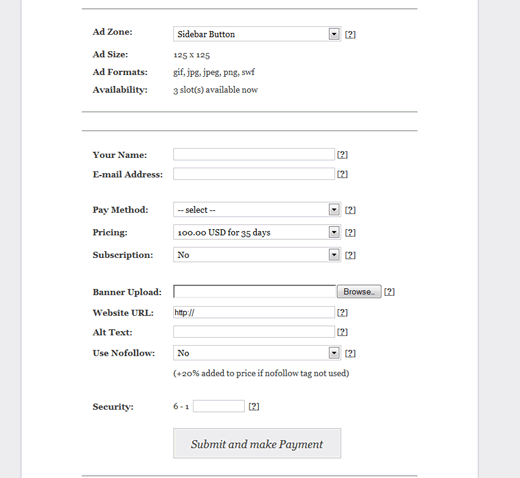 OIO Publisher Payment Form