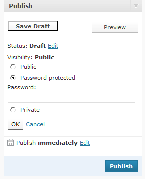 Password Protected Posts