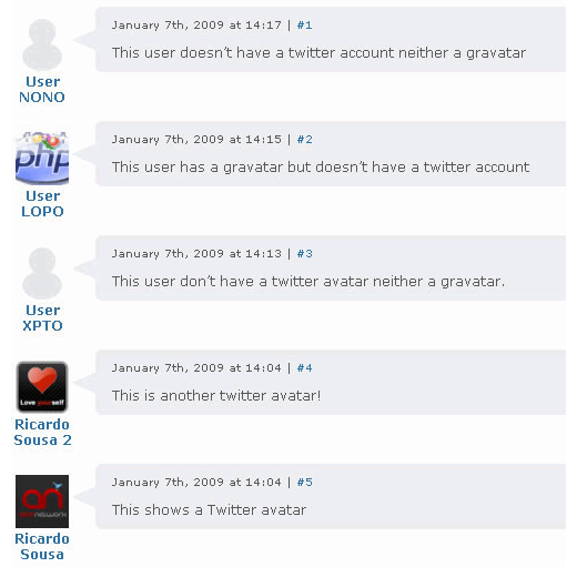 Twitter Avatars in WordPress Comments