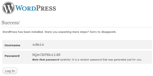 WordPress Install Step 3
