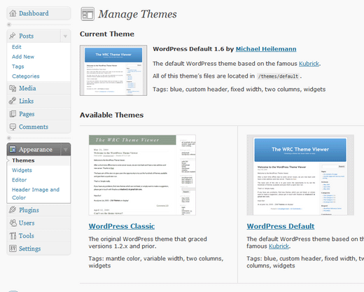 Install WordPress Theme