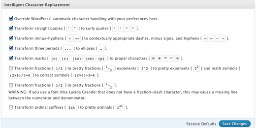 Web Typography Plugin for WordPress