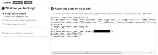 Step 6 for Google Anayltics Signup
