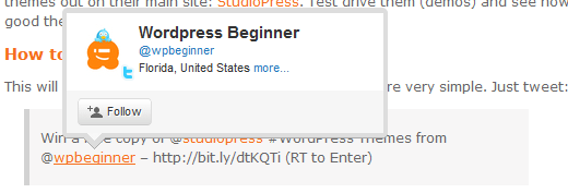 Auto-Link all Twitter usernames with a Hovercard