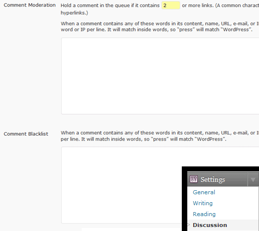 Blacklist Spammers