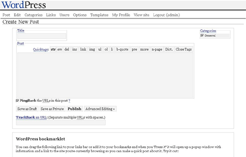 WordPress 1.0.1