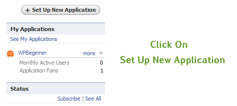 Set Up a New Facebook Application