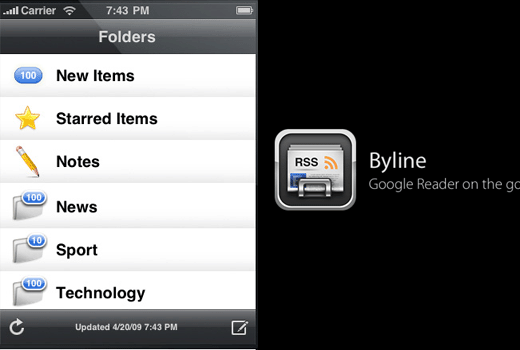Byline for iPhone