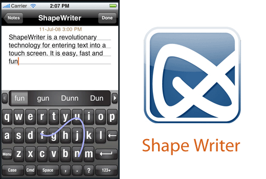 Shape Writer for iPhone