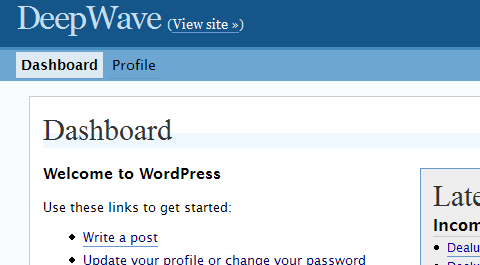 Hide Dashboard