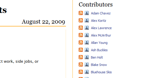 List Author Widget