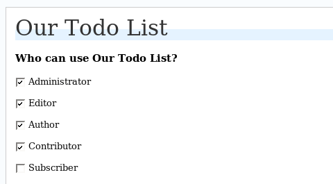 Our To DO List