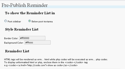 Pre-Publish Post Reminder