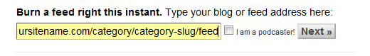 Burn Your Feeds in FeedBurner