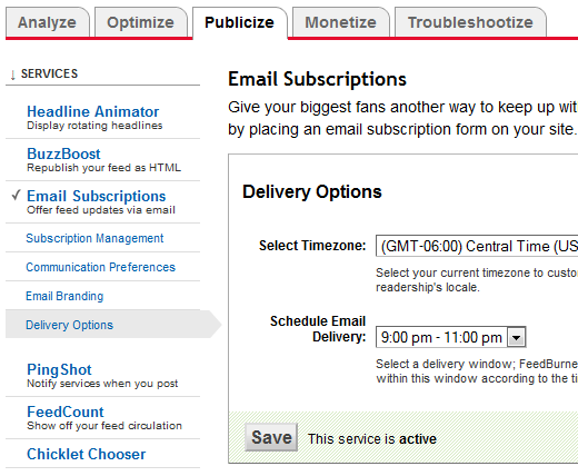 Delivery Options
