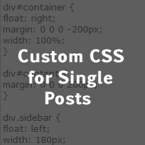 Embed Custom CSS in Your Single Posts with Custom Fields