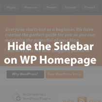 How to Hide the Sidebar on Your WordPress Home Page