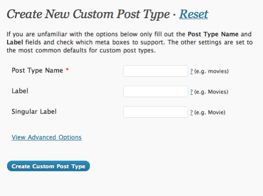 Custom Post Types UI