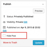Hide a post in WordPress