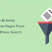 Exclude pages frm WordPress search results