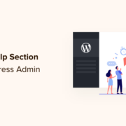 Add a help resource section in WordPress admin