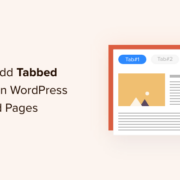 Add tabbed content in WordPress posts and pages