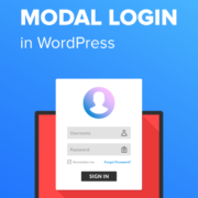 Create a WordPress login popup modal