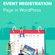 Create an event registration page in WordPress