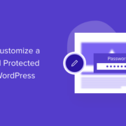 Customize password protected page in WordPress