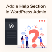 Add a help resource section in WordPress admin