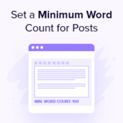 Set Minimum Word Count for WordPress Posts