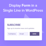 How to Display Your Form in a Single Line in WordPress (Easy Way)