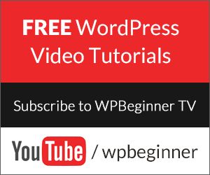 Free WordPress Video Tutorials on YouTube by WPBeginner