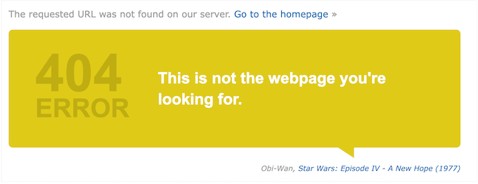 Contoh desain halaman 404 terbaik