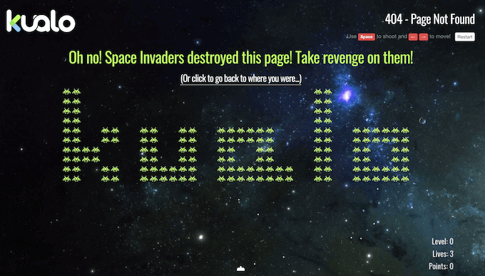 游戏化的404页面设计