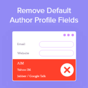 Remove Default Author Profile Fields