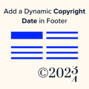 How to add dynamic copyright date in WordPress footer