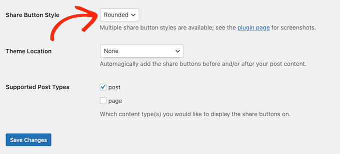 Changing the style of a social media sharing button in WordPress