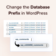 How to change the WordPress database prefix