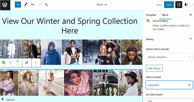 Edit and save galleries in FSE