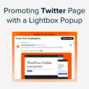 How to promote Twitter page with lightbox popup