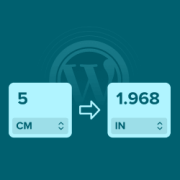 Come convertire le unità metriche in imperiali in WordPress