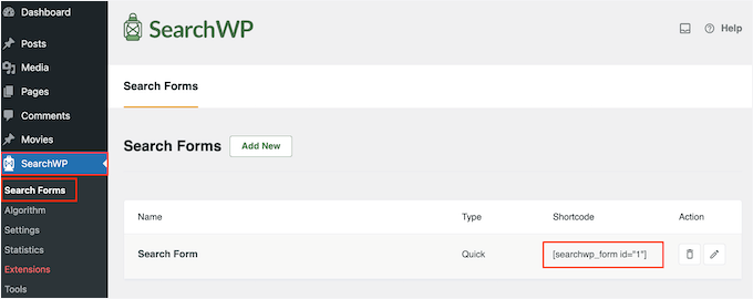 Hur man lägger till ett sökformulär i WordPress med kortkod