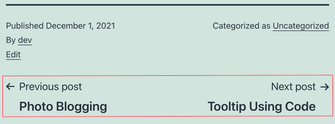 You Find Links to the Previous and Next Posts at the Bottom of Each Blog Post