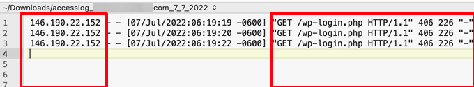 Finding IP addresses attacking your website