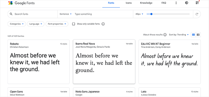 Google Fonts