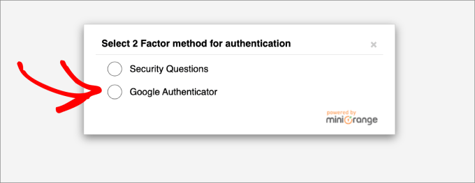 2 factor authentication method